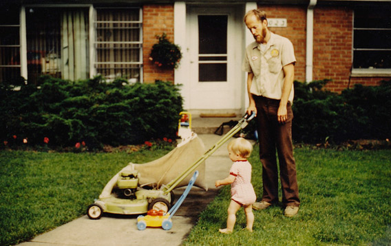  Founder and Owner Tom Klitzkie with son, circa 1983.