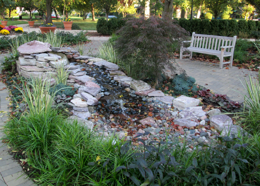 Pondless-waterfall-restorative-garden