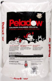 Peladow is a composed of 90-92% calcium chloride. A 25-pound bag can be purchased on Amazon for about $40, which includes shipping.