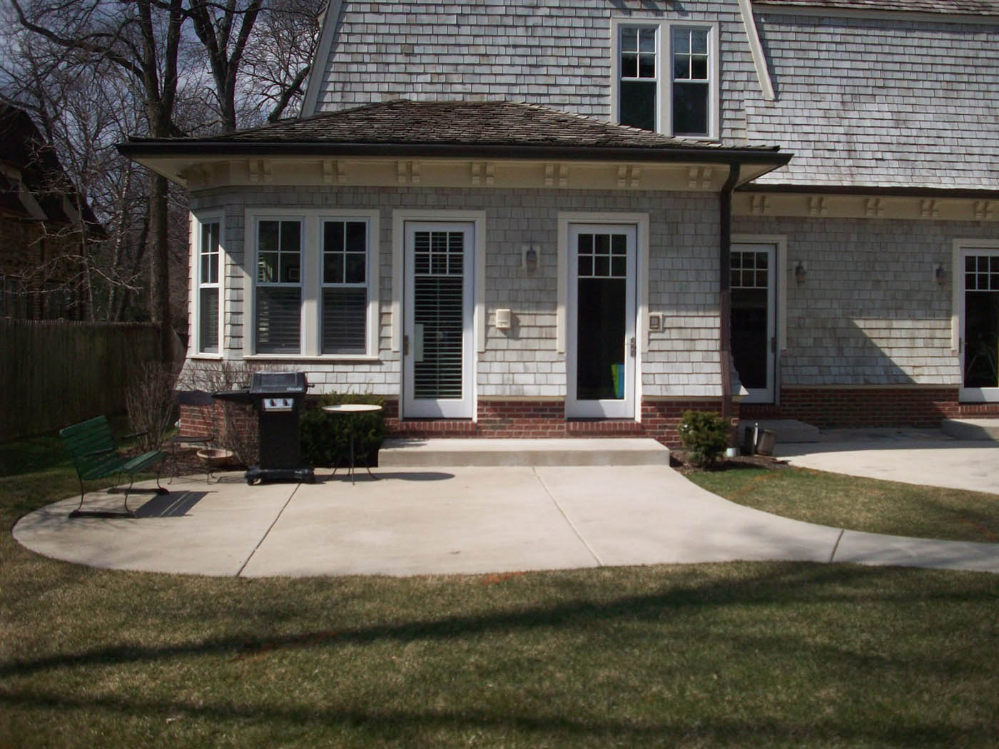 before, small concrete patio- Nature's Perspective Landscaping