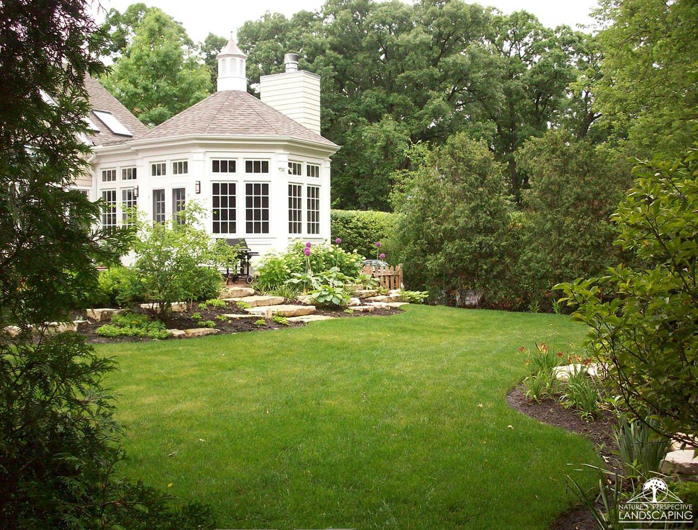 outcroppings and backyard plantings - Nature's Perspective Landscaping