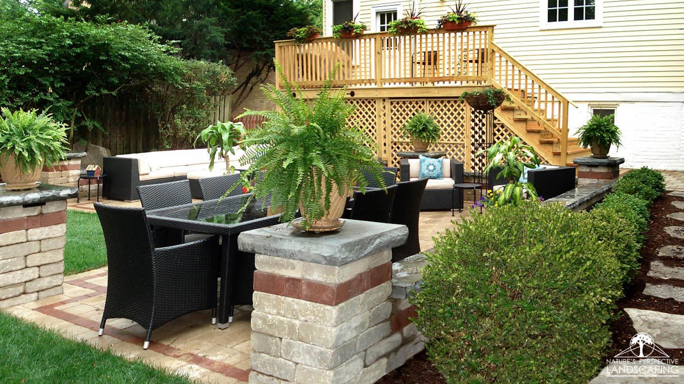 Brussels Block patio, walls and pillars - Nature's Perspective Landscapingdeck-patio-Brussels-Block