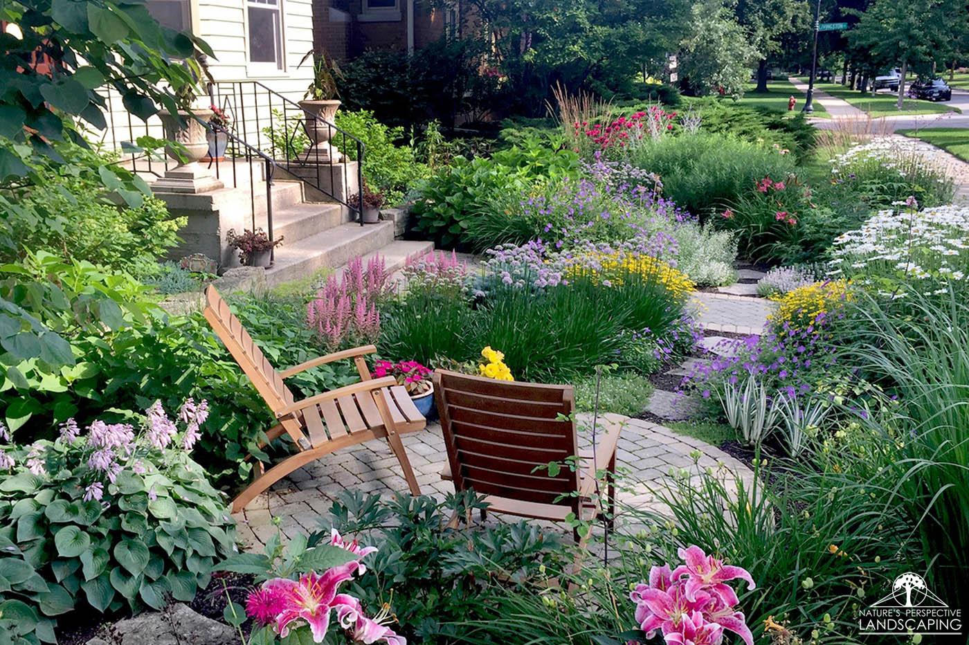 cottage garden with curb appeal -Nature's Perspective Landscaping