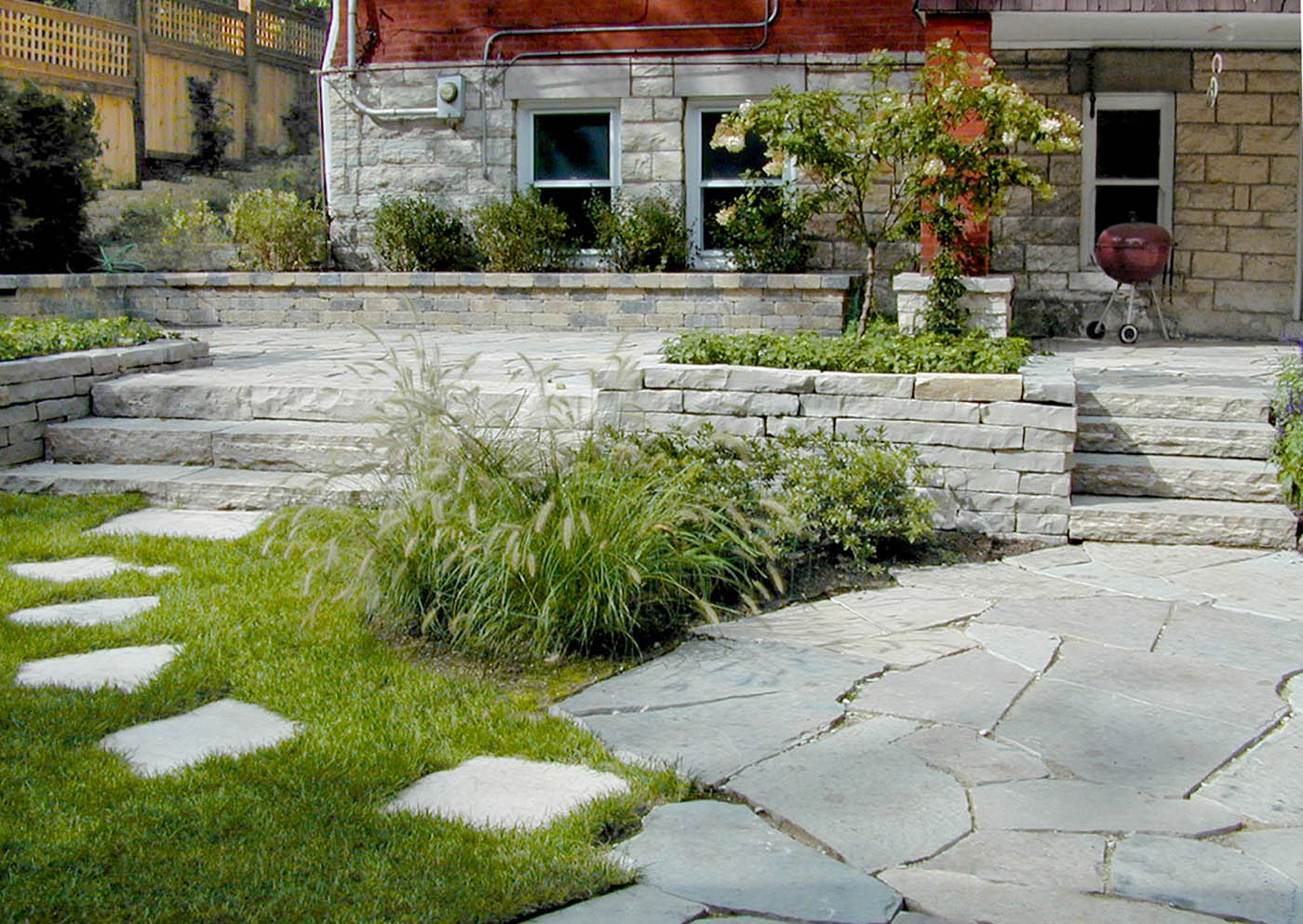 raised limestone paving, steps and walls - Nature's Perspective Landscaping