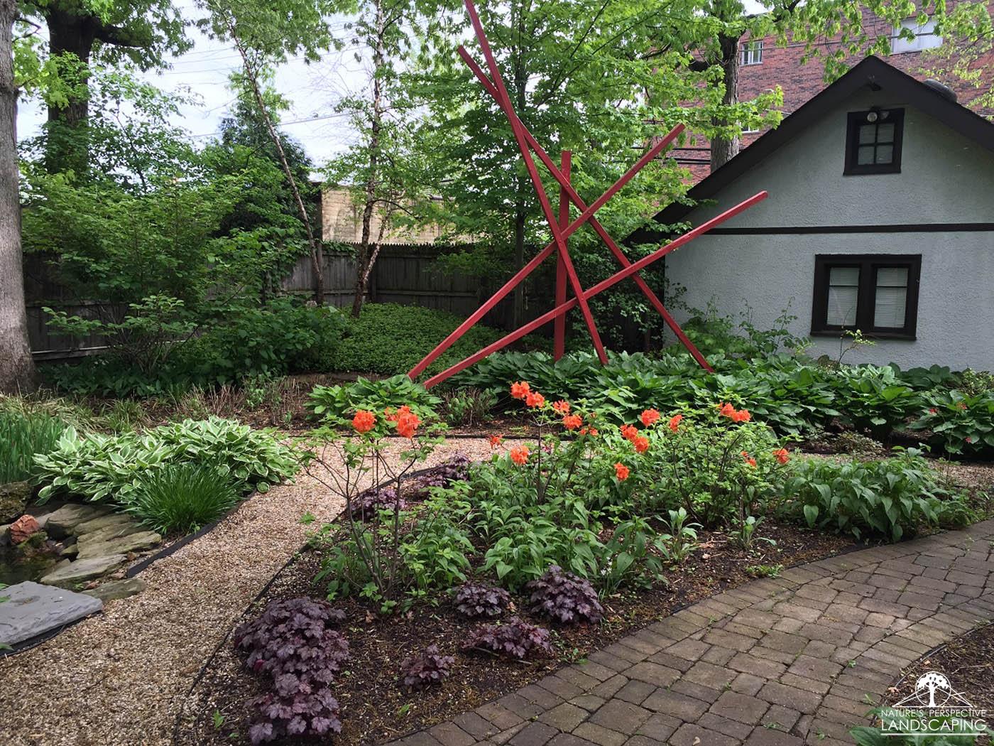 lawn-free shady backyard - Nature's Perspective Landscaping