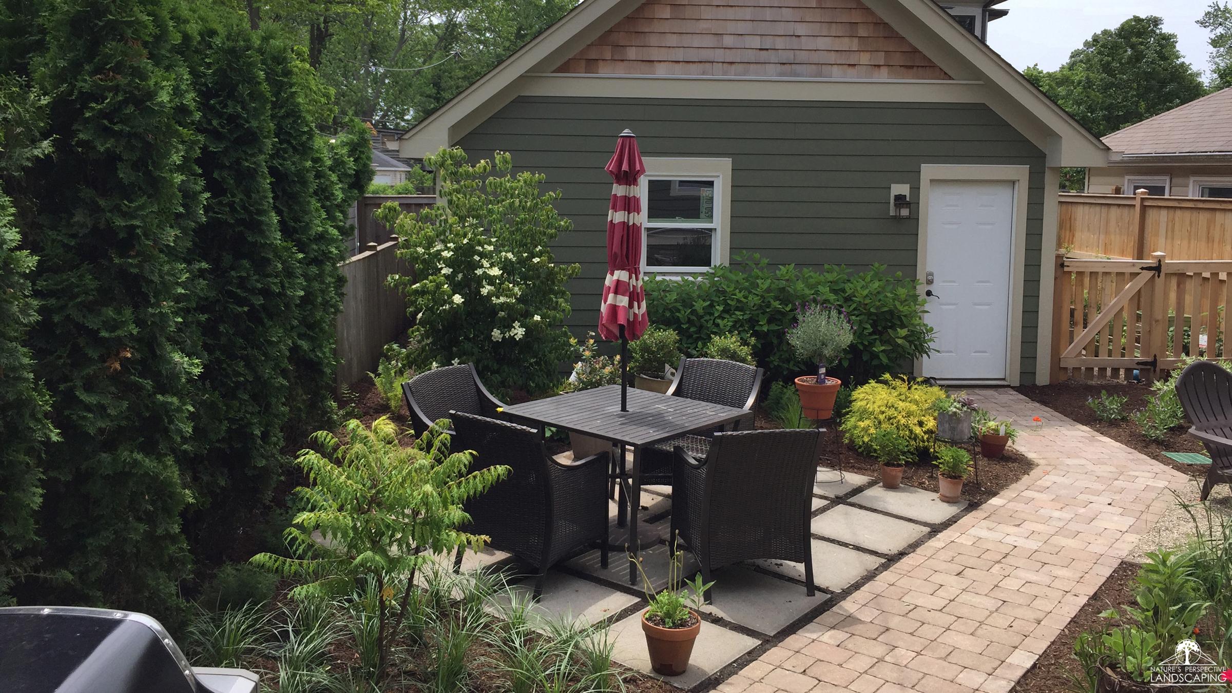 small backyard after photo