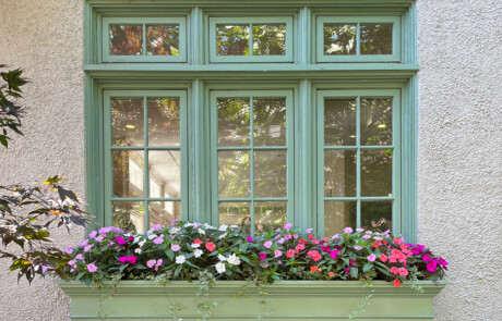 Windowbox full of summer annuals.